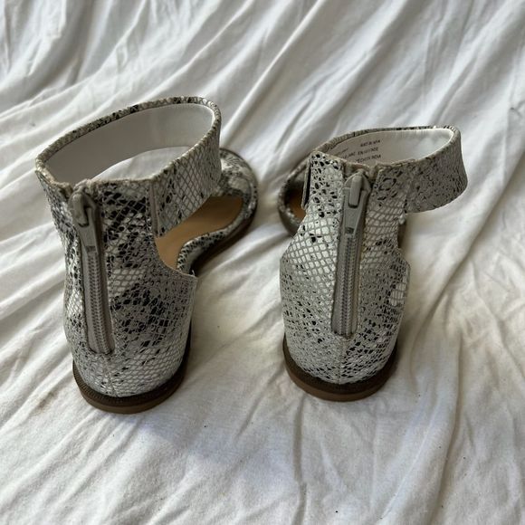 New 💖Seychelles Leather Snake Print Ankle Strap Lofty Sandals - 8.5 - Picture 4 of 12
